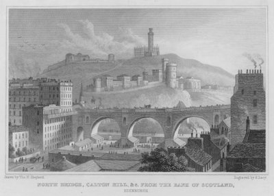 North Bridge, Calton Hill, enz., vanaf de Bank of Scotland, Edinburgh door Thomas Hosmer Shepherd