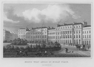 Noordwestelijke hoek van Moray Place, Edinburgh door Thomas Hosmer Shepherd