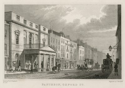 Pantheon, Oxford Street, Londen door Thomas Hosmer Shepherd