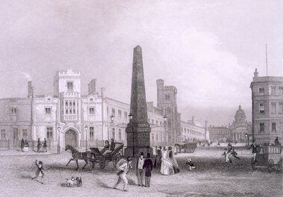 School voor de behoeftige blinden en Bethlehem Hospital, ca. 1851-55 door Thomas Hosmer Shepherd