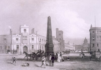 School voor de behoeftige blinden en Bethlehem Hospital, ca. 1851-55 door Thomas Hosmer Shepherd