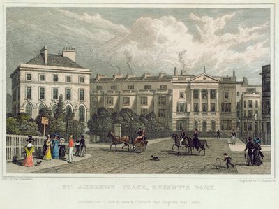 St. Andrews Place, Regents Park, 1828 door Thomas Hosmer Shepherd