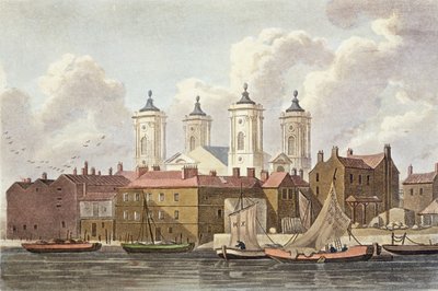 St. Johns Kerk Westminster, 1815 door Thomas Hosmer Shepherd