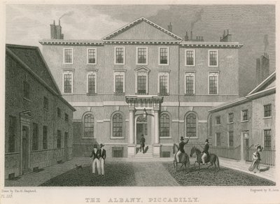 The Albany, Piccadilly, Londen door Thomas Hosmer Shepherd