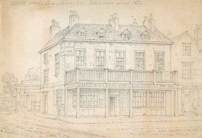 The Angel Inn, Islington door Thomas Hosmer Shepherd