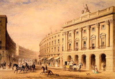 The County Fire Office, Londen, eerste helft van de 19e eeuw door Thomas Hosmer Shepherd