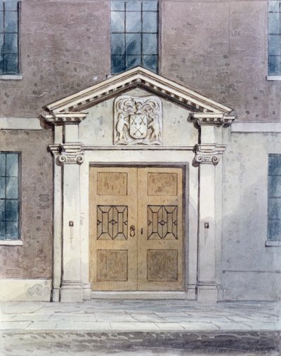 De ingang van de oude hal van de snijders, 1850 door Thomas Hosmer Shepherd