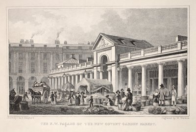 De N.W. Gevel van de Nieuwe Covent Garden Markt, uit 