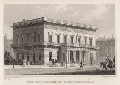 Het Nieuwe Athenaeum, Waterloo Place, Londen door Thomas Hosmer Shepherd