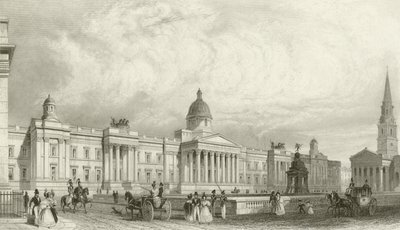 De Nieuwe Nationale Galerie, Trafalgar Square, Londen door Thomas Hosmer Shepherd