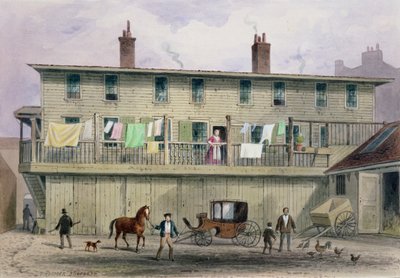 The Old Vine Inn, Aldersgate Street, 1855 door Thomas Hosmer Shepherd