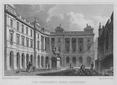 Het Parlementshuis, Edinburgh door Thomas Hosmer Shepherd