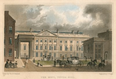 De Koninklijke Munt, Tower Hill, Londen door Thomas Hosmer Shepherd