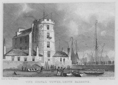 De signaaltoren, Leith Harbour door Thomas Hosmer Shepherd