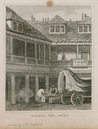 De Tabard Inn, Southwark door Thomas Hosmer Shepherd