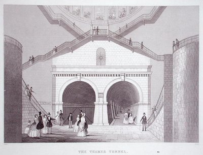 De Thames Tunnel, ca. 1851-55 door Thomas Hosmer Shepherd