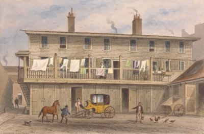 The Vine Inn, Vine Yard, Aldersgate in de stad Londen door Thomas Hosmer Shepherd