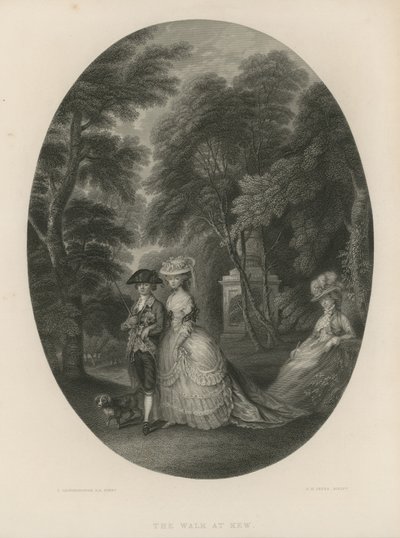 De wandeling in Kew, Londen door Thomas Hosmer Shepherd
