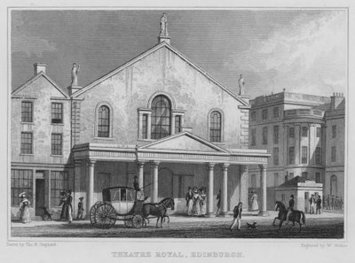 Theatre Royal, Edinburgh door Thomas Hosmer Shepherd