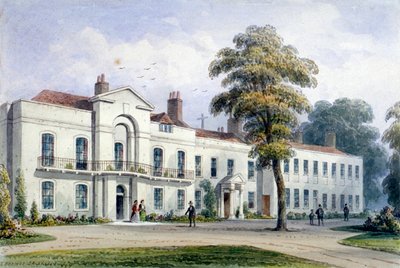 Uitzicht op Brompton Lodge, Kensington, Londen door Thomas Hosmer Shepherd