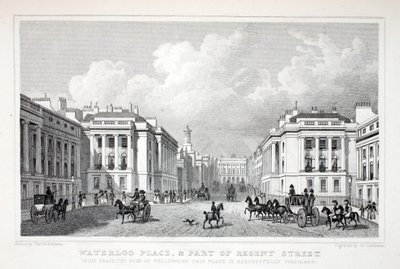Waterloo Place, en een deel van Regent Street, uit 