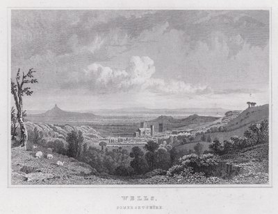Wells, Somerset door Thomas Hosmer Shepherd