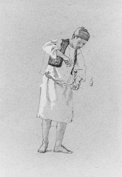 Studie van een man door Thomas Hovenden