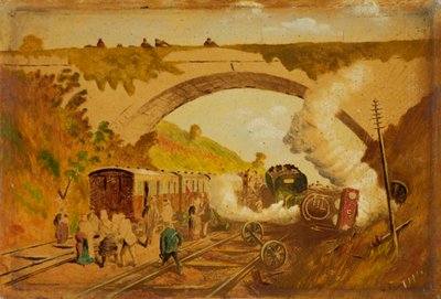 Spoorwegongeluk bij Flax Bourton door Thomas Howard Harker