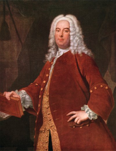 George Frideric Handel, 1685-1759, Duitse componist, ca. 1750s door Thomas Hudson