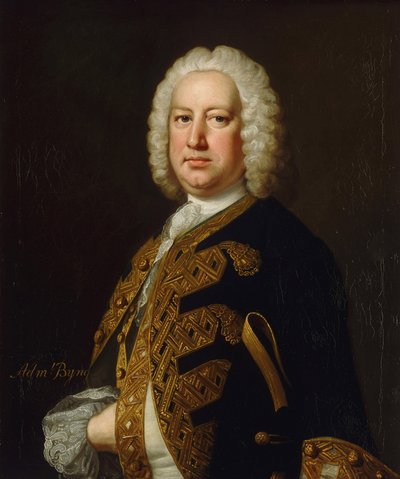 Portret van admiraal John Byng door Thomas Hudson