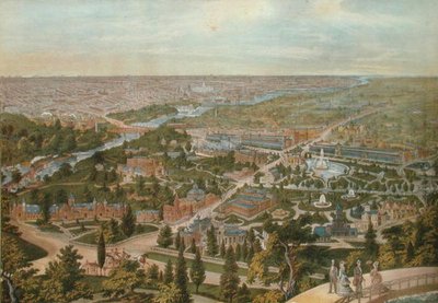 Vogelvlucht van de Centennial, Philadelphia door Thomas Hunter