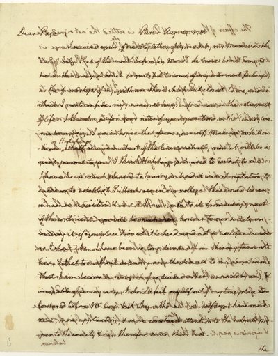 Handtekeningbrief als Amerikaanse minister in Frankrijk, aan Dr. John Page door Thomas Jefferson