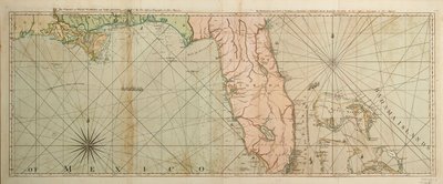 Kaart van Florida door Thomas Jefferys