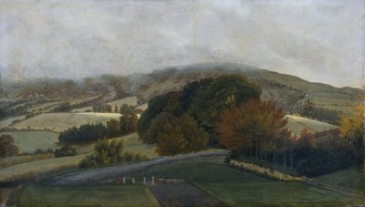 Carneddau Mountains vanaf Pencerrig door Thomas Jones