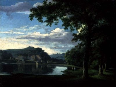 Landschap met Uitzicht op de Rivier Wye, c.1772 door Thomas Jones