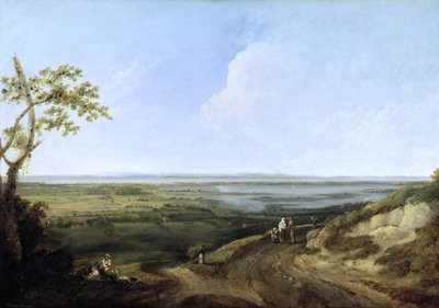 Uitzicht op Portsmouth vanaf Portsdown Hill door Thomas Jones