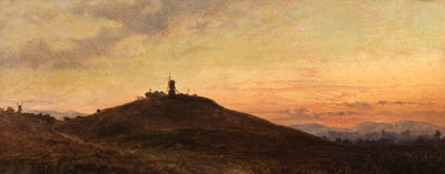 Molen bij Zonsondergang door Thomas Jr. Whittle