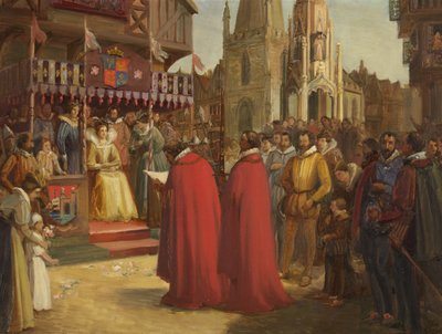 Bezoek van koningin Elizabeth I aan Bristol door Thomas Kingston