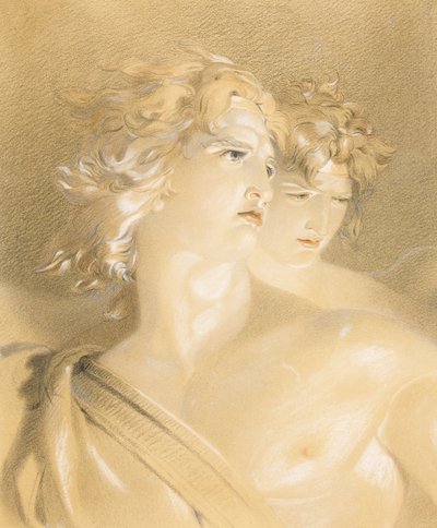 Satan als een gevallen engel door Thomas Lawrence