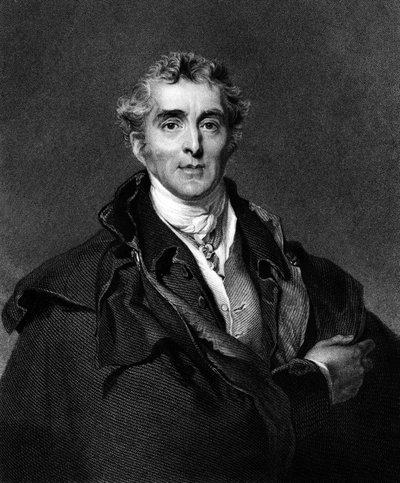 Arthur Wellesley, Hertog van Wellington (1769-1852) Brits politicus en officier (gravure) door Thomas Lawrence