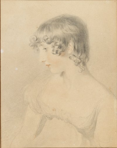Borstportret van Susan Bloxam, in profiel naar links gedraaid door Thomas Lawrence