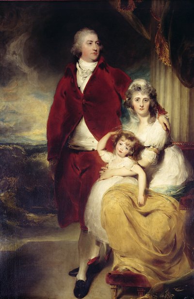 Henry, 10e Graaf en 1e Markies van Exeter, zijn vrouw Sarah en dochter Lady Sophia Cecil door Thomas Lawrence