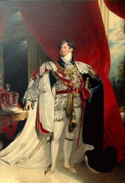Koning George IV, staand in Garter-gewaden door Thomas Lawrence