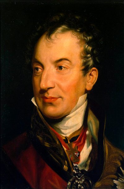 Portret van Klemens Wenzel, Prins von Metternich, 1773-1859, 1814-1819 door Thomas Lawrence