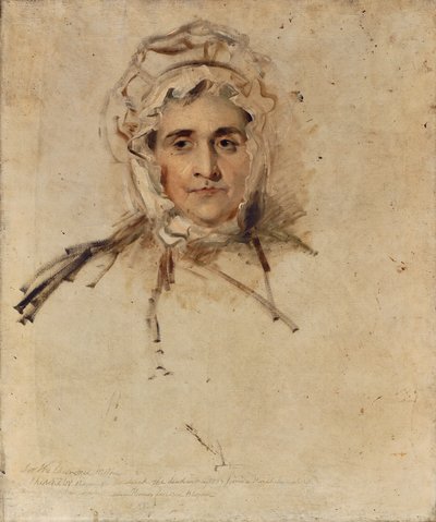 Portret van Lucy Lawrence, de moeder van de kunstenaar, een schets door Thomas Lawrence
