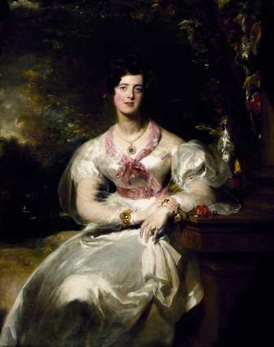 Portret van de Eerwaarde Mevrouw Seymour Bathurst door Thomas Lawrence