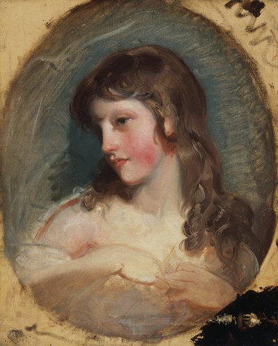 Studie van een meisje door Thomas Lawrence