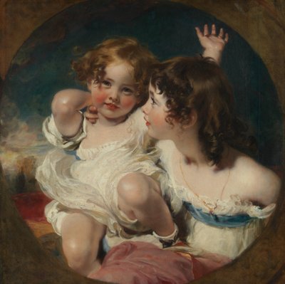 De Calmady-kinderen Emily, 1818-1906, en Laura Anne, 1820-1894, 1823 door Thomas Lawrence