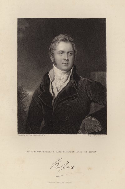 De Zeer Eerwaarde Frederick John Robinson door Thomas Lawrence