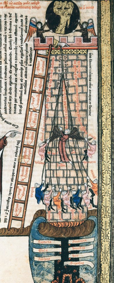 Het vuur van de hel met de zeven hoofdzonden door Thomas Le Myésier